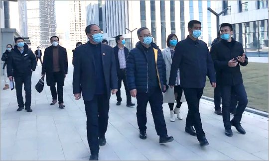 浐灞生态区领导调研长安大学科技园现场